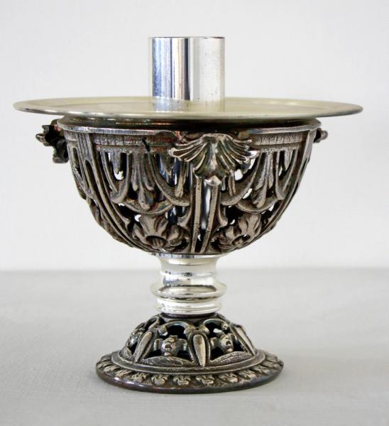 Candeliere da altare colore argento